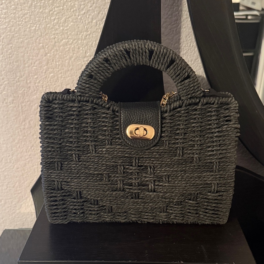 Forever 21 Black Woven Mini Bag